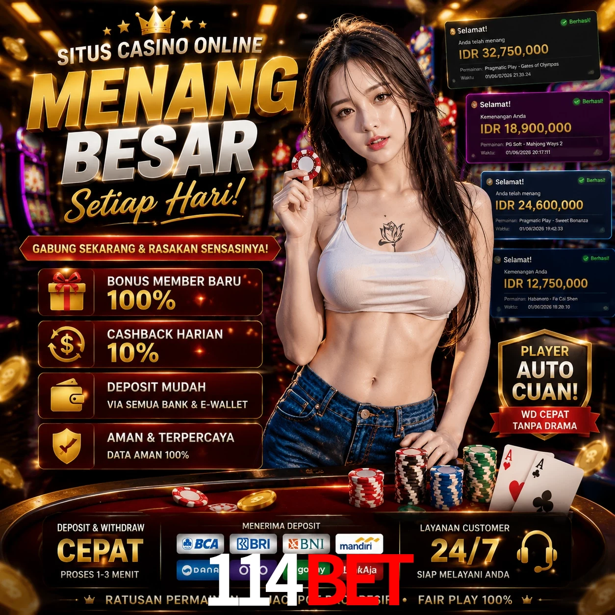 114bet slots no app